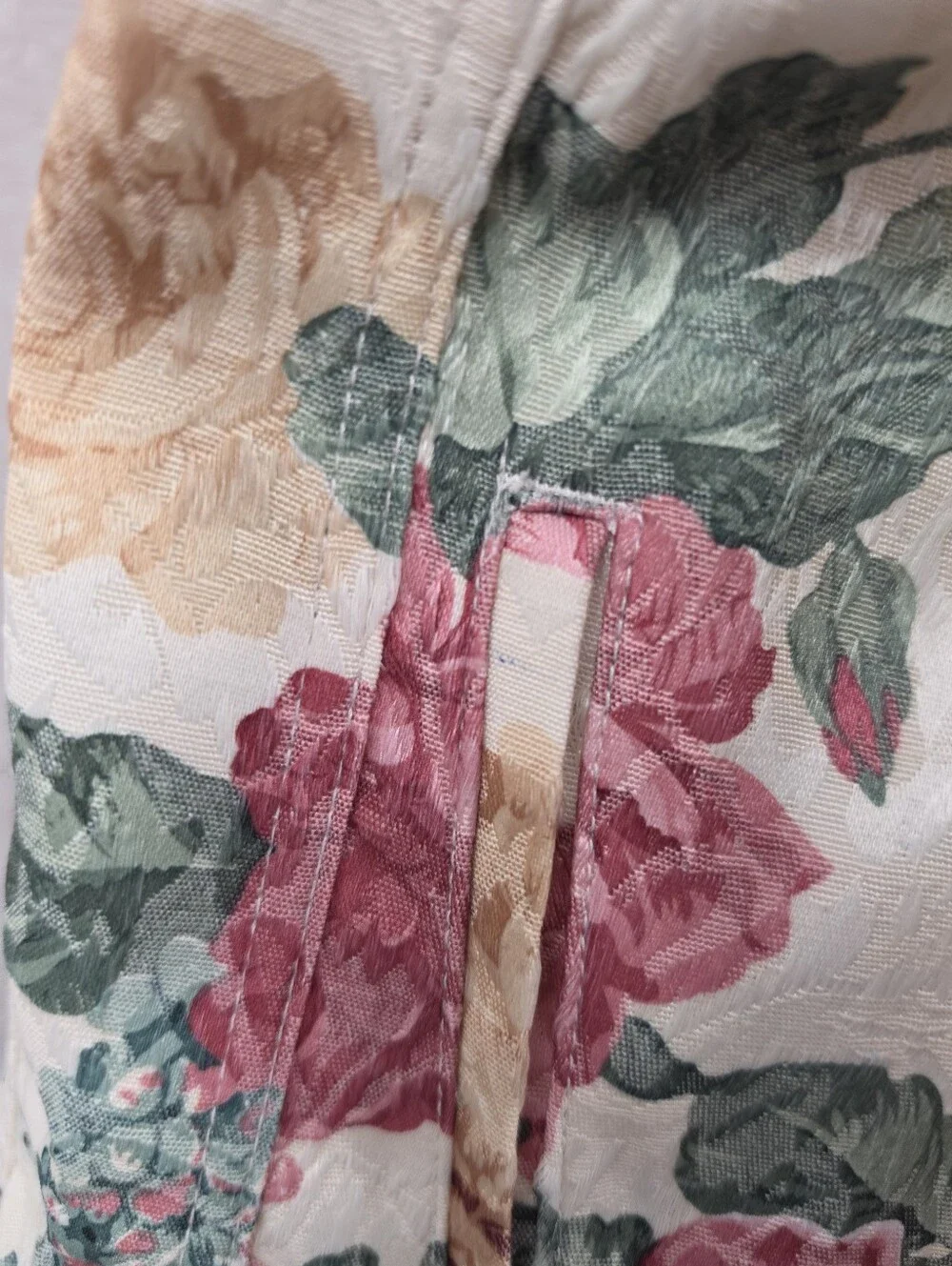 Cervelle Vintage Floral Jacquard Women’s Jacket & Cropped Jeans Matching Set